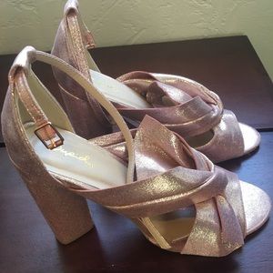 Rose Gold Ankle Sandals